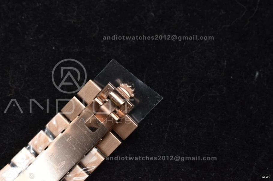 President RG On Crystal Markers GMF Dial Bracelet 40 DayDate 904L A3255 Steel Meteorite 0203